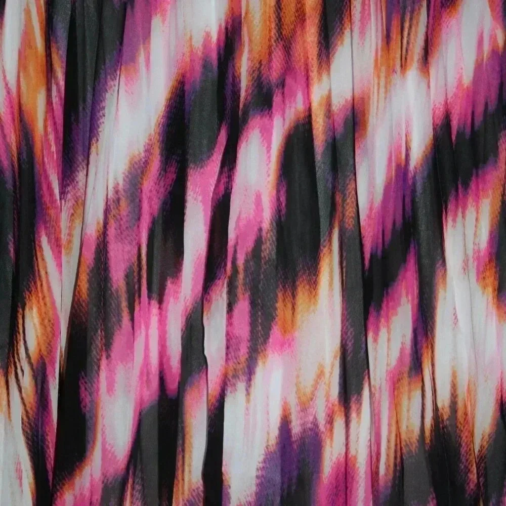 Worthington Pleated Colorful Skirt Side Zipper Size 8 NWOT